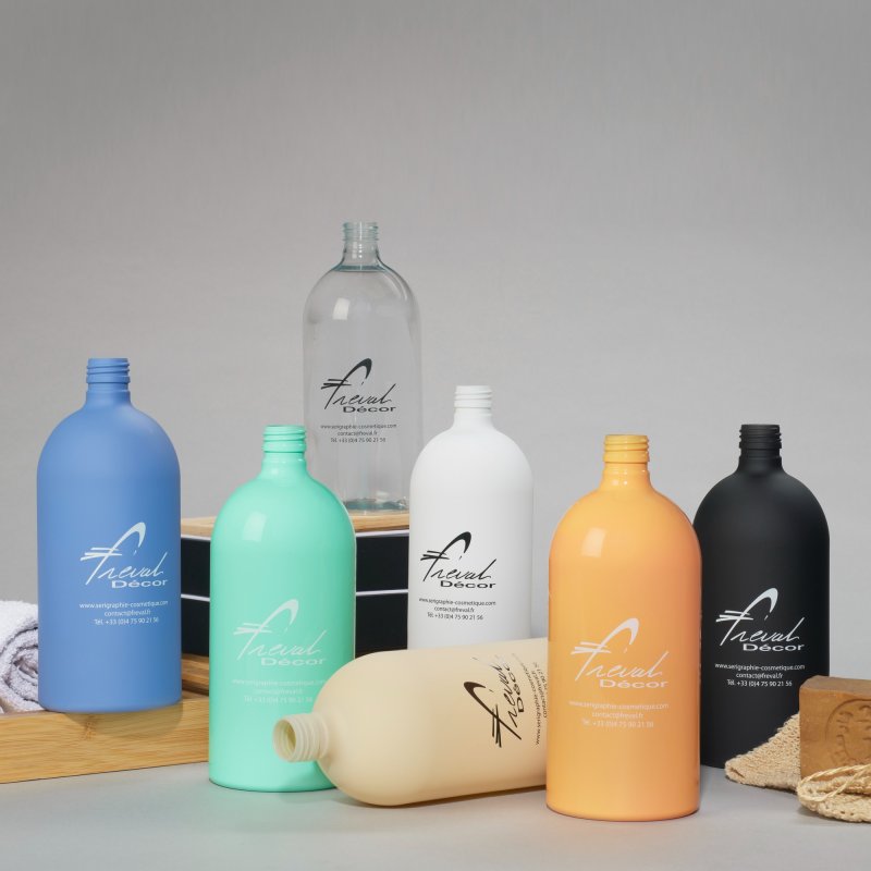 Lacquering and screen printing for PET& RPET bottles
