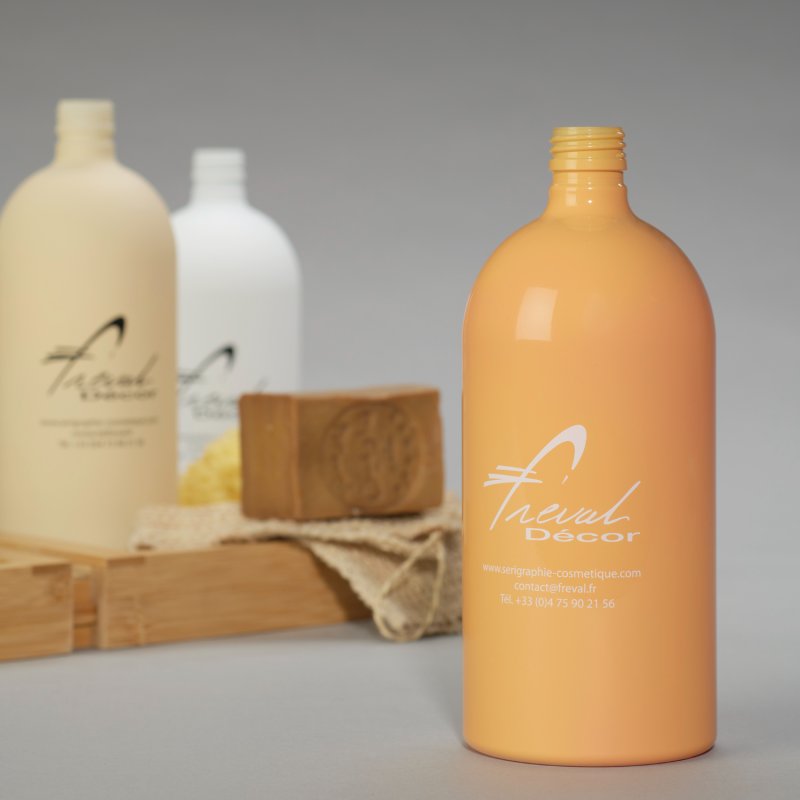 Lacquering and screen printing for PET& RPET bottles